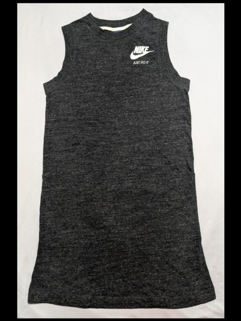 Nike Sportswear Sleeveless Knit Dress 905158-010 - Heather Black - Women's M